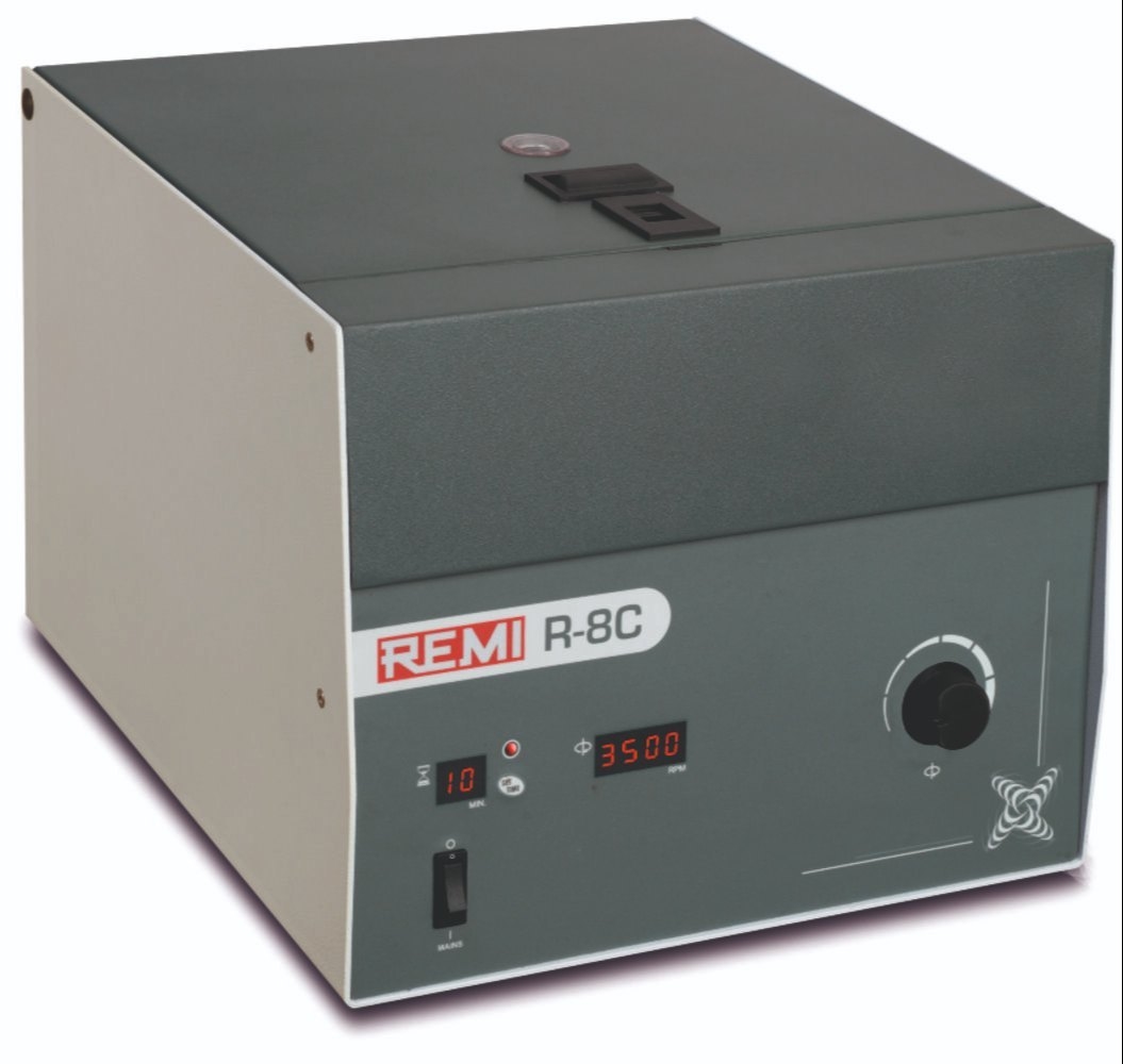 Remi Centrifuge Model R-8C with R-81B Swing Out Rotor Head (8 × 15 ml)
